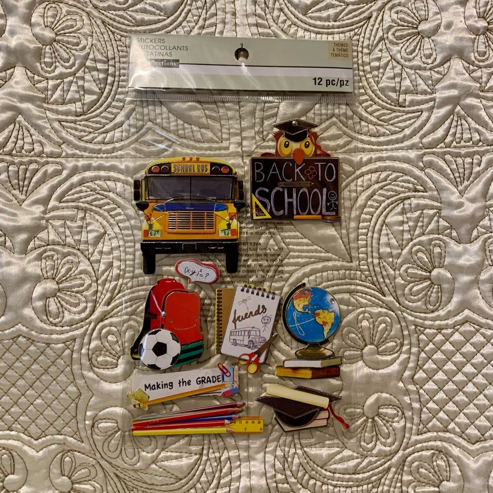 Back To School Stickers by Recollections; 12 pc.